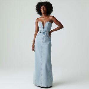 H&M Collection SS23 Denim Maxi Dress